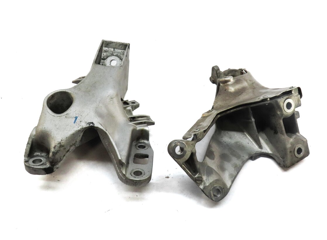 Thumbnail 2: 2012 BMW X5 (E70) 3.0L N55 ENGINE LEFT & RIGHT MOTOR MOUNT BRACKET SET-2