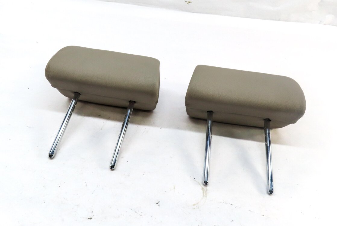 2012 BMW X5 (E70) REAR LEFT & RIGHT 2nd SECOND ROW SEAT HEADREST SET-2 (OYSTER)