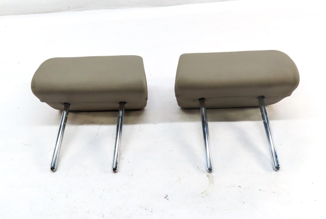 Thumbnail 2: 2012 BMW X5 (E70) REAR LEFT & RIGHT 2nd SECOND ROW SEAT HEADREST SET-2 (OYSTER)