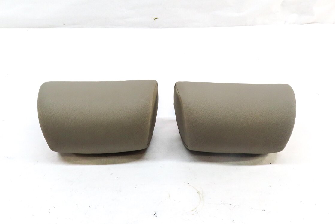 Thumbnail 3: 2012 BMW X5 (E70) REAR LEFT & RIGHT 2nd SECOND ROW SEAT HEADREST SET-2 (OYSTER)