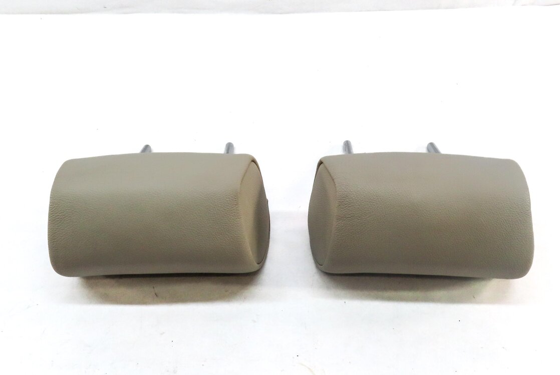 Thumbnail 4: 2012 BMW X5 (E70) REAR LEFT & RIGHT 2nd SECOND ROW SEAT HEADREST SET-2 (OYSTER)