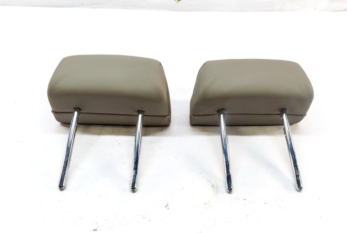 Thumbnail 5: 2012 BMW X5 (E70) REAR LEFT & RIGHT 2nd SECOND ROW SEAT HEADREST SET-2 (OYSTER)