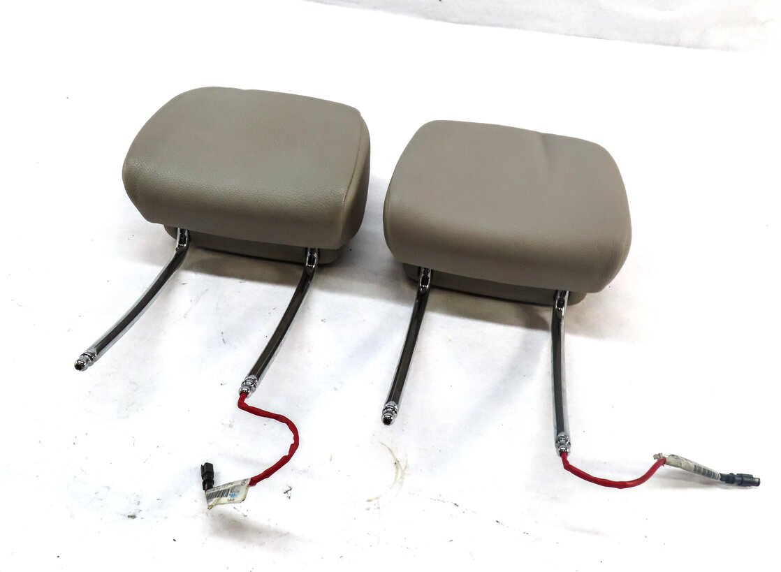 2011-2013 BMW X5 (E70) FRONT LEFT & RIGHT SEAT HEADREST SET-2 (OYSTER LEATHER)