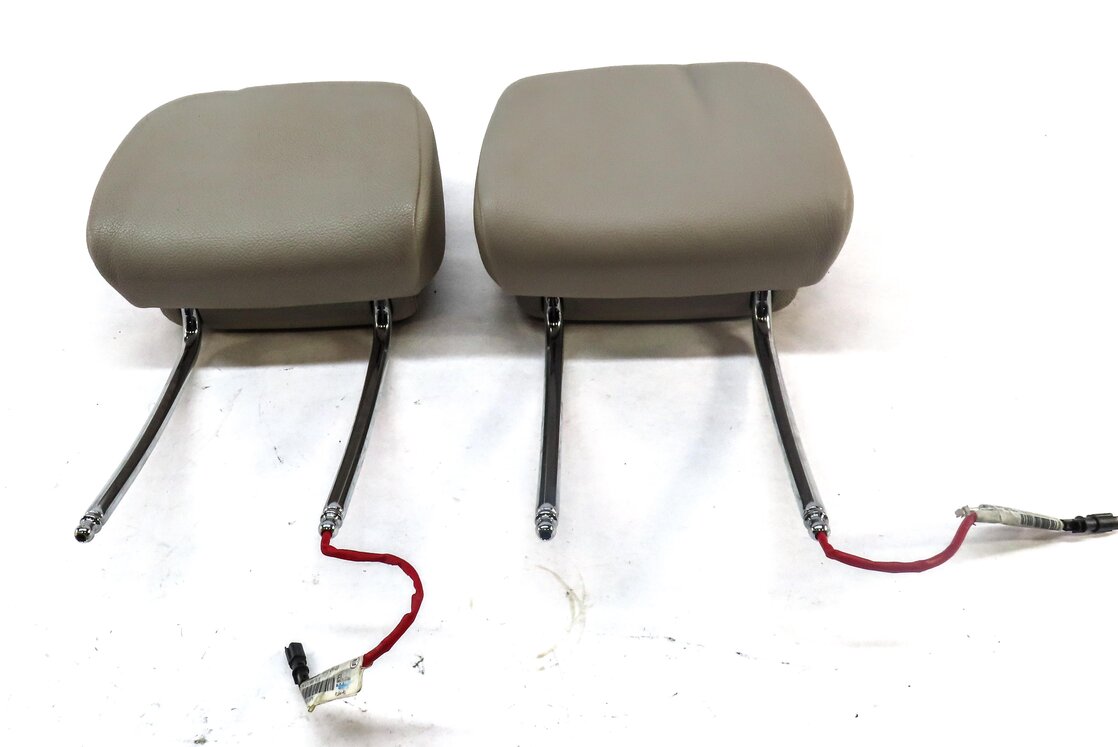 Thumbnail 2: 2011-2013 BMW X5 (E70) FRONT LEFT & RIGHT SEAT HEADREST SET-2 (OYSTER LEATHER)