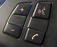 Thumbnail 2: 2012 BMW X5 (E70) LEFT & RIGHT PHONE MEDIA STEERING WHEEL SWITCH BUTTON SET-2