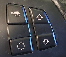 Thumbnail 3: 2012 BMW X5 (E70) LEFT & RIGHT PHONE MEDIA STEERING WHEEL SWITCH BUTTON SET-2