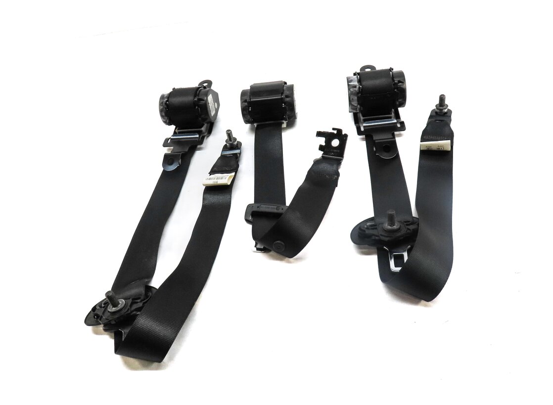 Thumbnail 2: 2012 BMW X5 (E70) REAR SEAT LEFT CENTER RIGHT SEATBELT RETRACTOR SET-3 (BLACK)