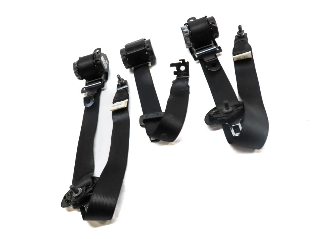Thumbnail 3: 2012 BMW X5 (E70) REAR SEAT LEFT CENTER RIGHT SEATBELT RETRACTOR SET-3 (BLACK)