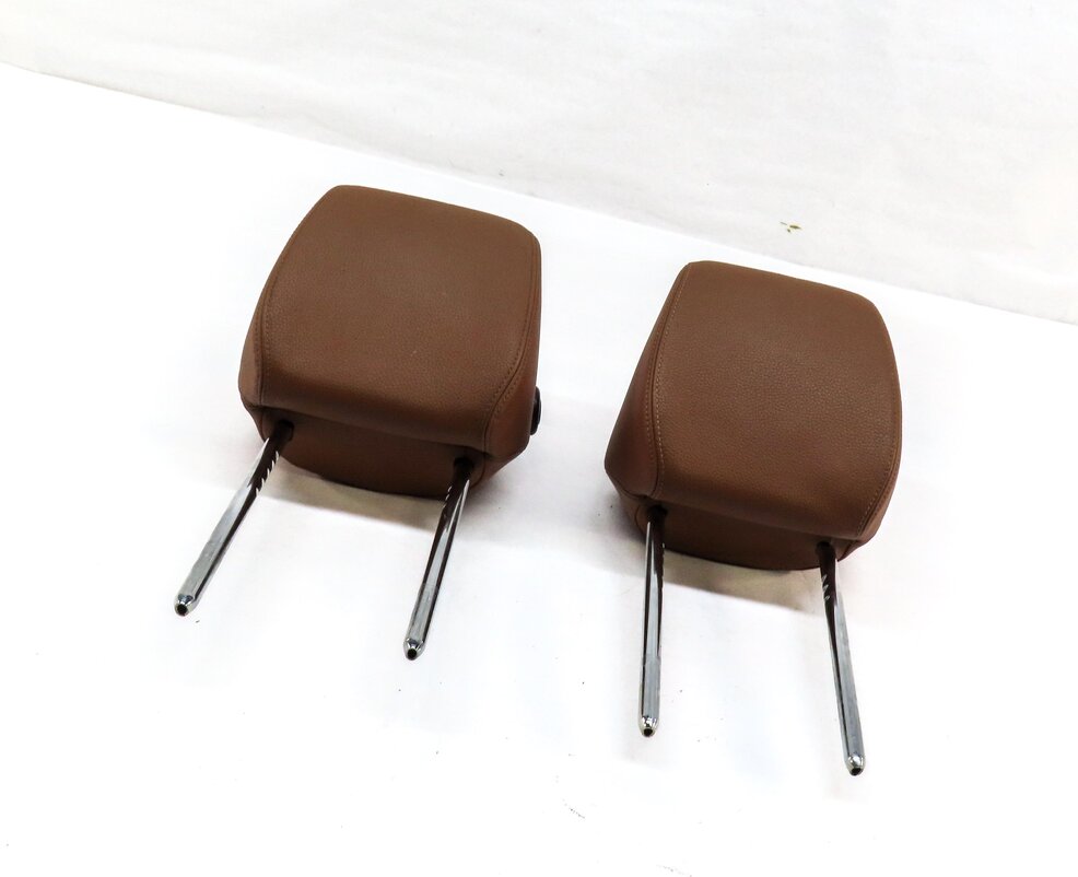 Thumbnail 1: 12-20 BMW 3 4 ACTIVE 3 M3 (F32) FRONT LEFT & RIGHT HEADREST SET 2 (SADDLE BROWN)