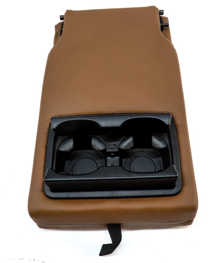 Thumbnail 6: 14-20 BMW 3 4 M4 (F30 F32) REAR SEAT FOLD DOWN CUPHOLDER ARMREST (SADDLE BROWN)