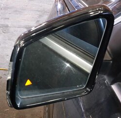 Thumbnail 3: 12-16 MERCEDES GL450 GL550 ML350 (W166 X166) LEFT - BLIND SPOT MIRROR (BLACK)