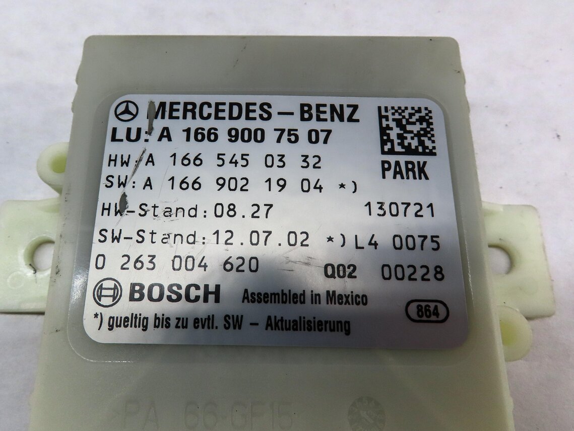Thumbnail 3: 2013-2016 MERCEDES GL ML CLASS (W166 X166) PDC PARK ASSIST SENSOR CONTROL MODULE