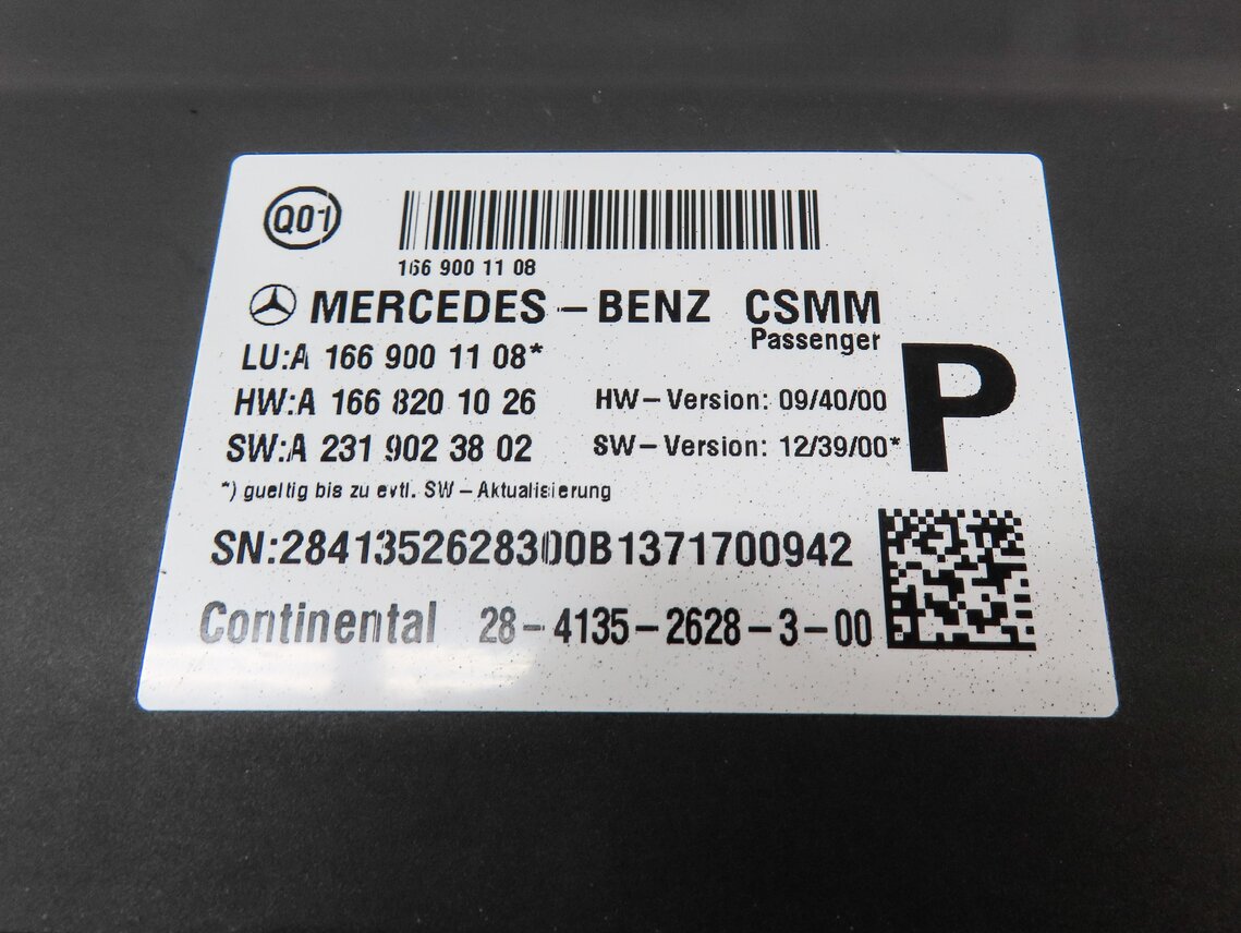 Thumbnail 4: 2014 MERCEDES GL450 (X166) FRONT RIGHT PASSENGER SEAT CONTROL MODULE 1669001108