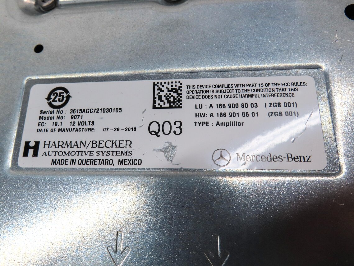 Thumbnail 4: 2014 MERCEDES GL450 (X166) RADIO STEREO SPEAKER AUDIO SOUND AMPLIFIER 1669008003