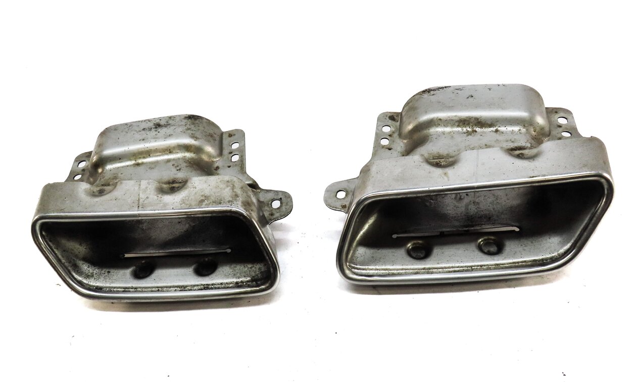 Thumbnail 2: 2013-2014 MERCEDES BENZ GL450 (X166) LEFT & RIGHT MUFFLER PIPE EXHAUST TIP SET-2