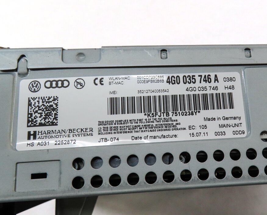 Thumbnail 11: 2012 AUDI A7 (C7 4G8) RADIO STEREO MMI MULTIMEDIA DVD CD PLAYER HEAD UNIT