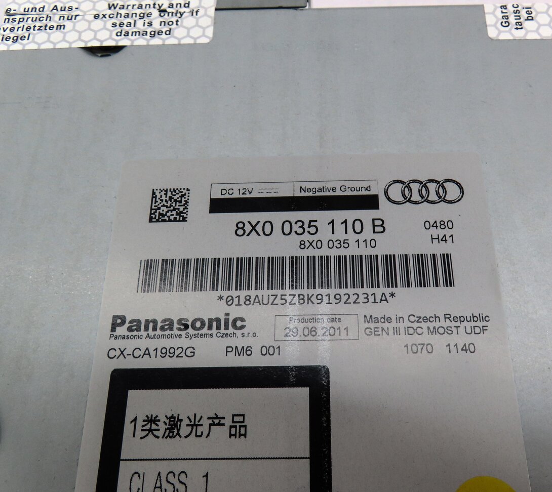Thumbnail 6: 2012-2017 AUDI A5 S5 RS5 A7 S7 Q5 SQ5 (B8 8R C7 F5 4G8) STEREO 6-DISC CD CHANGER