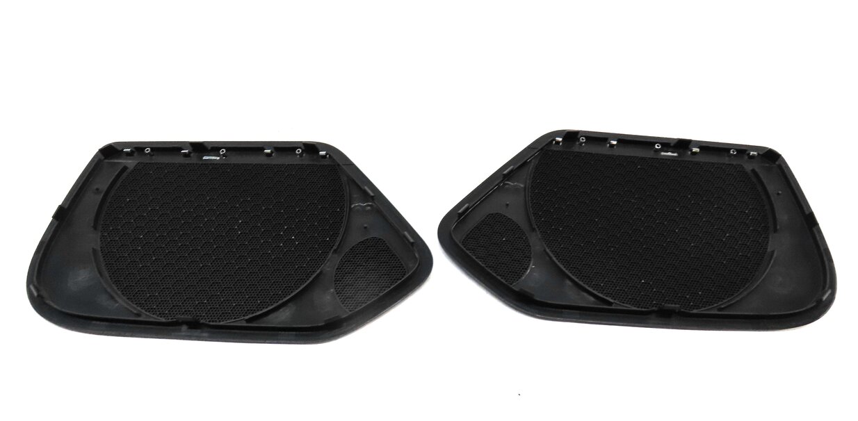 Thumbnail 4: 2012 AUDI A7 (C7 4G8) BOSE SPEAKER COVER GRILLE TRIM SET 4 (BLACK & SILVER)