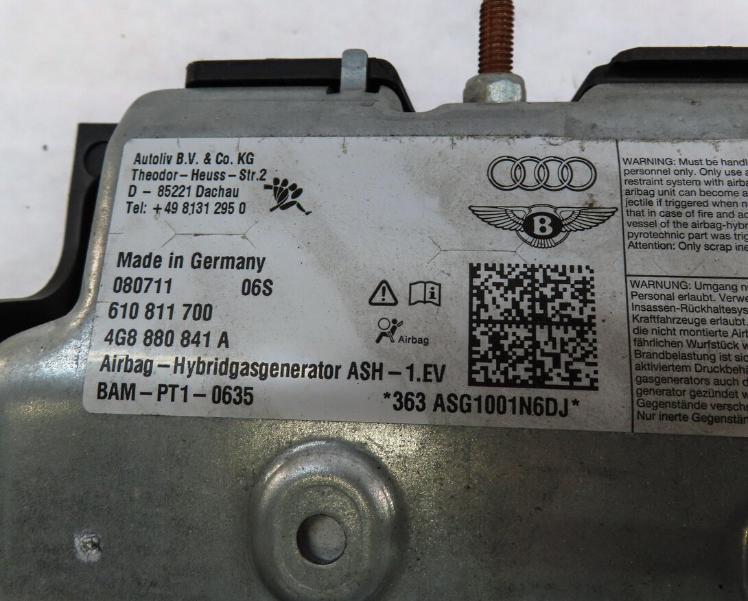 Thumbnail 5: 12-17 AUDI A6 S6 A7 S7 RS7 (C7 4G8) LEFT DRIVER KNEE AIRBAG SRS AIR BAG (BLACK)