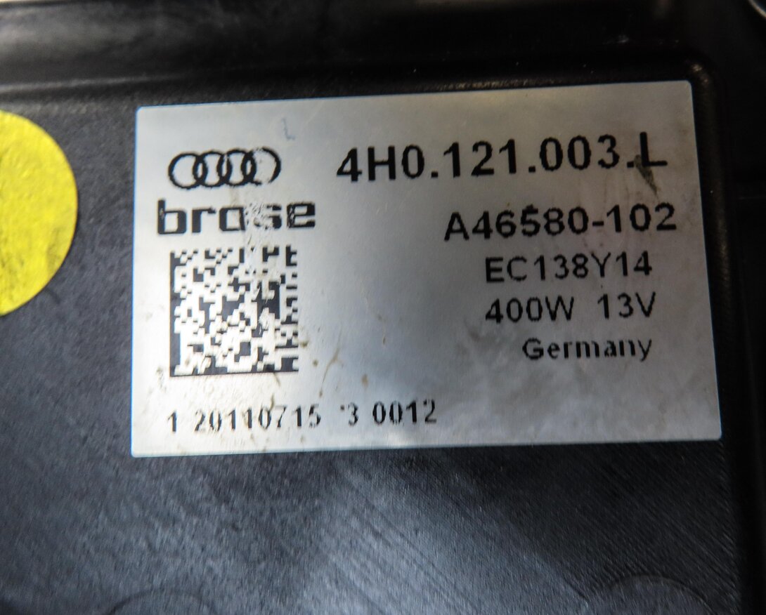 Thumbnail 8: 12-18 AUDI A6 A7 (C7) 3.0L SUPERCHARGED ENGINE - RADIATOR COOLING FAN w/ SHROUD