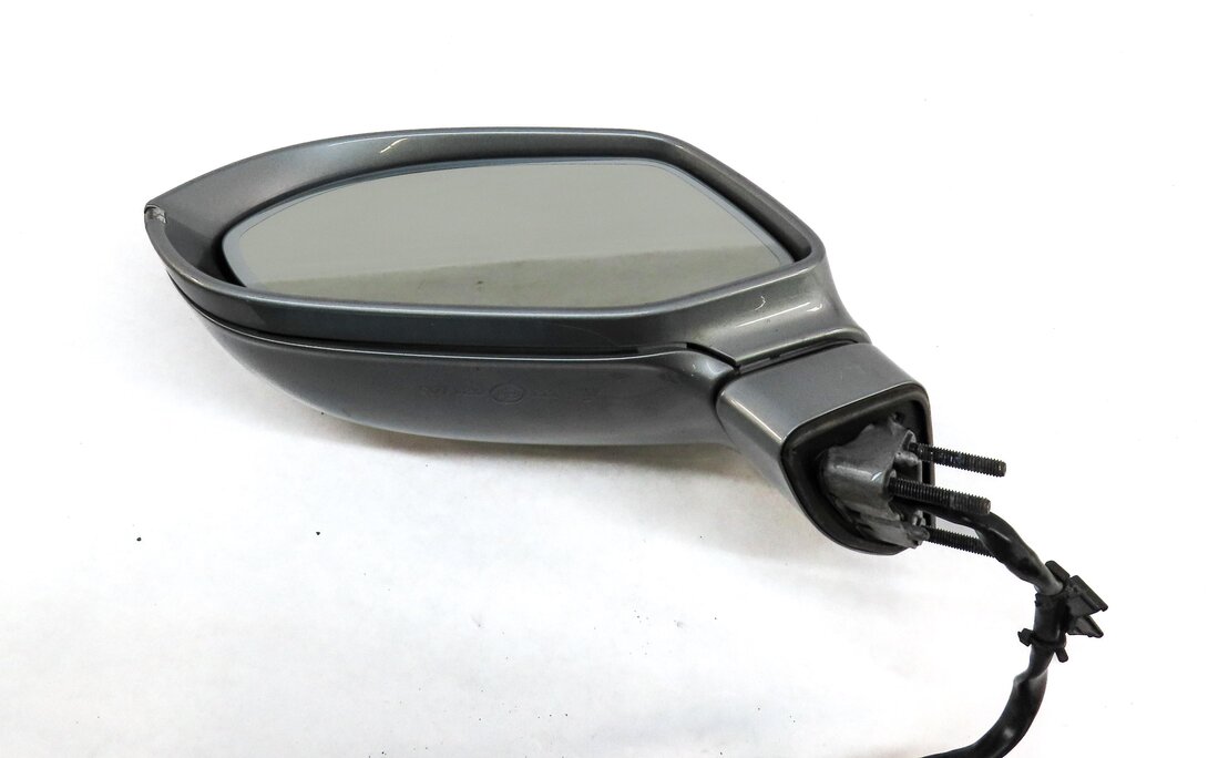 12-15 AUDI A7 (C7 4G8) FRONT LEFT DOOR MIRROR HEATED MANUAL FOLD (QUARTZ GRAY)