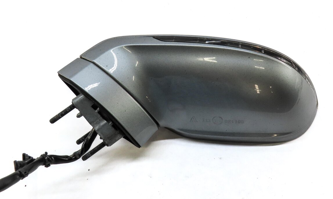 Thumbnail 4: 12-15 AUDI A7 (C7 4G8) FRONT LEFT DOOR MIRROR HEATED MANUAL FOLD (QUARTZ GRAY)