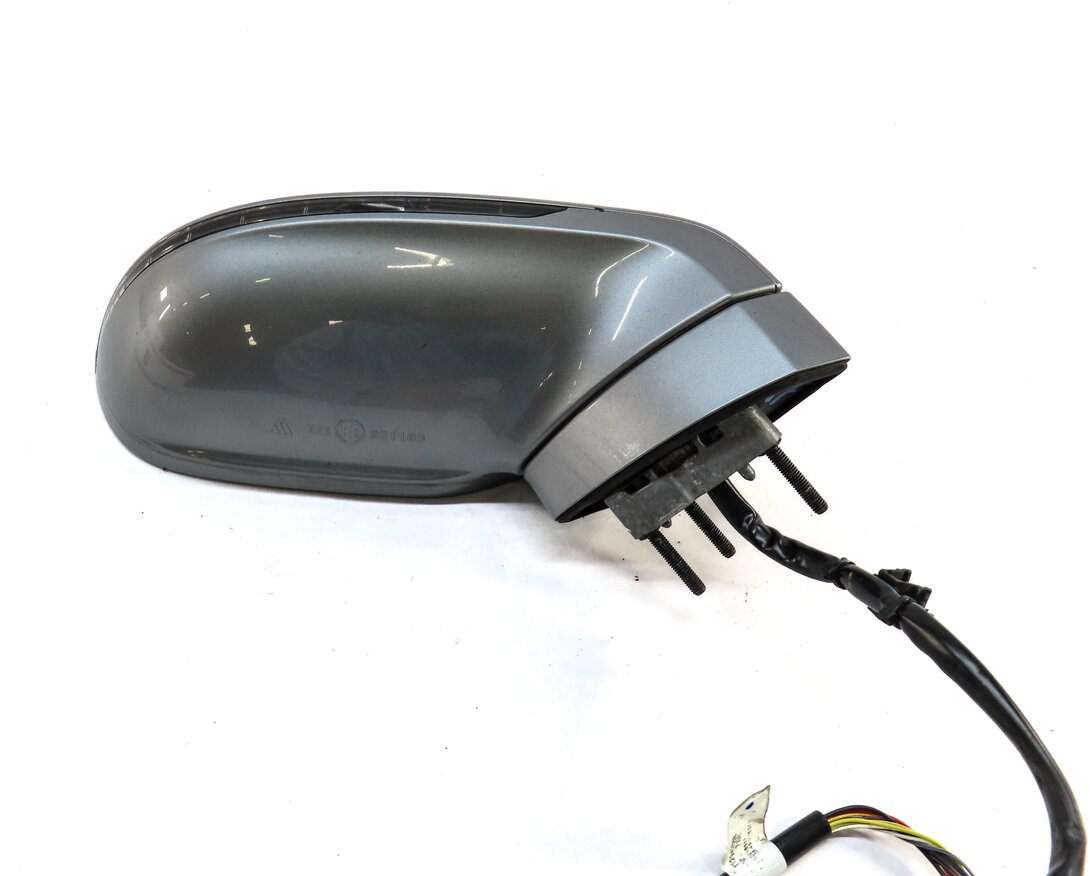 Thumbnail 4: 12-15 AUDI A7 (C7 4G8) FRONT RIGHT DOOR MIRROR HEATED MANUAL FOLD (GRAY)