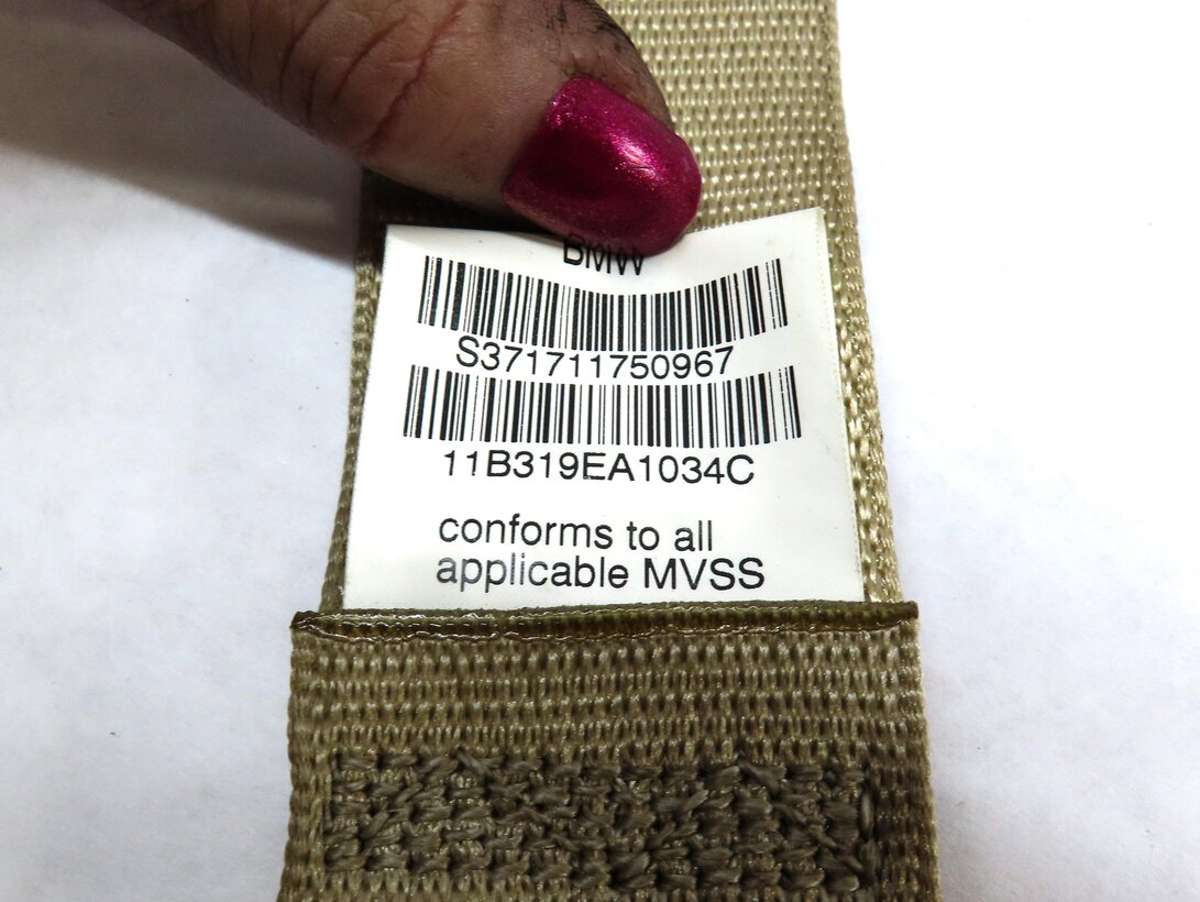 Thumbnail 10: 2012 BMW X5 E70 REAR SECOND ROW LEFT RIGHT CENTER SEATBELT RETRACTOR SET3 BEIGE