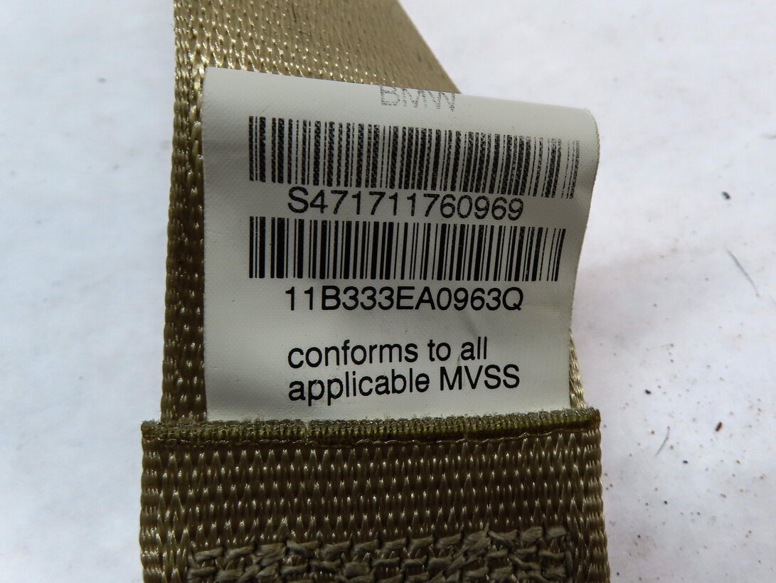 Thumbnail 6: 2012 BMW X5 E70 REAR SECOND ROW LEFT RIGHT CENTER SEATBELT RETRACTOR SET3 BEIGE
