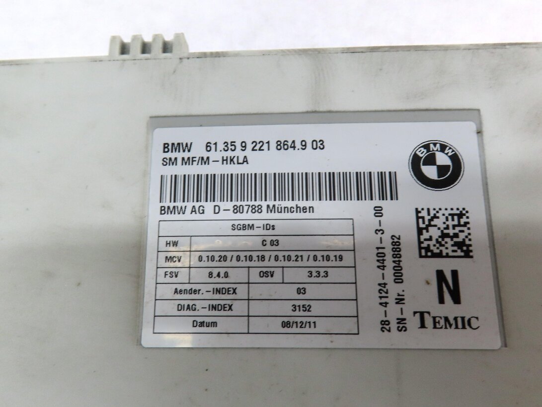 Thumbnail 3: 2011-2014 BMW X5 X5M X6 X6M (E70 E71) FRONT RIGHT COMFORT SEAT CONTROL MODULE