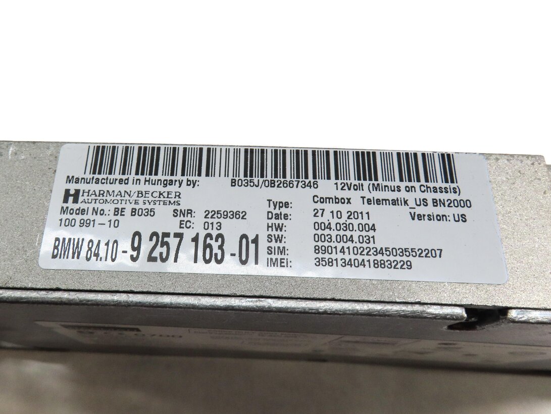 Thumbnail 4: 10-14 BMW 335i X5 X6 (E70 E71 E90) BLUETOOTH TELEMATICS COMBOX CONTROL MODULE