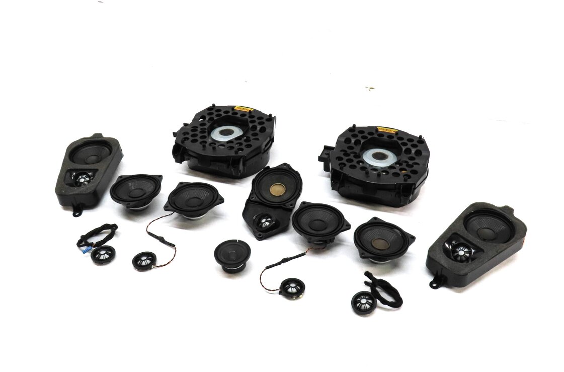2012 BMW X5 (E70) FRONT REAR LEFT RIGHT DOOR DASH DECK STEREO SPEAKER SET 16