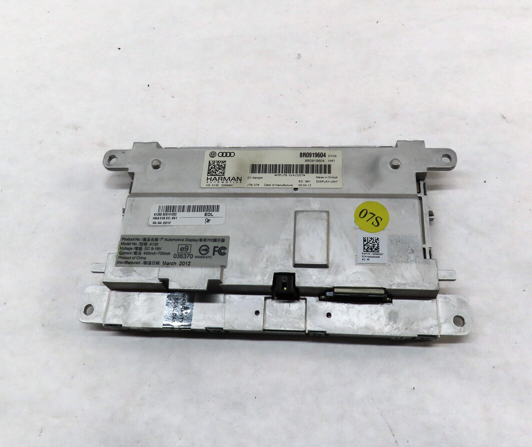 Thumbnail 7: 2013-2017 AUDI A5 S5 Q5 Q7 (4L B8 8T 8R) GPS NAVIGATION MEDIA DISPLAY SCREEN 7"