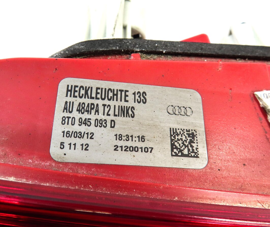 Thumbnail 6: 2013-2017 AUDI A5 S5 RS5 (B8 8T) REAR LEFT DRIVER INNER LED TAILLIGHT LIGHT LAMP