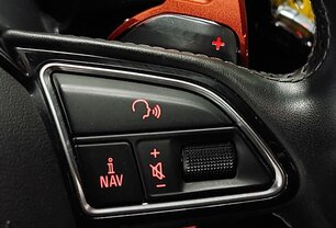 Thumbnail 3: 2013-2017 AUDI S5 (B8 8T) 3-SPOKE FLAT BOTTOM SPORT STEERING WHEEL w PADDLES