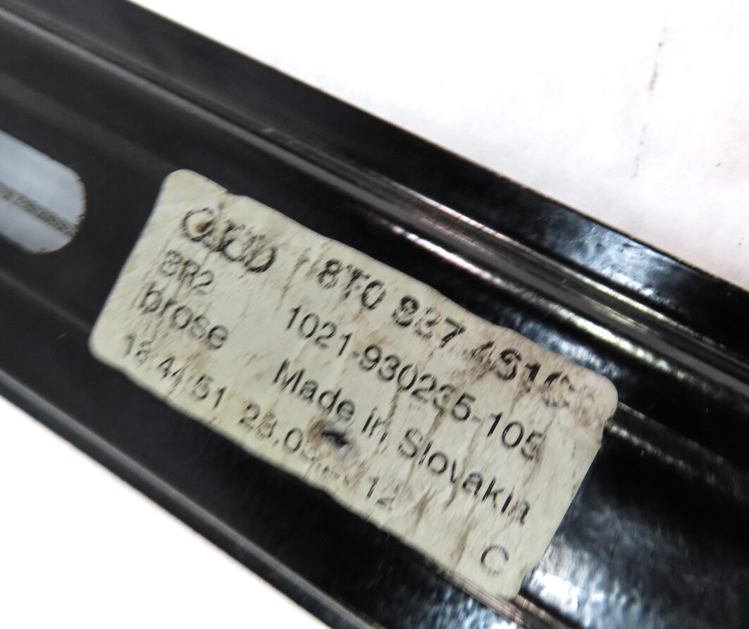Thumbnail 4: 2013 AUDI S5 (B8 8T) FRONT LEFT DRIVER WINDOW REGULATOR w/ MOTOR