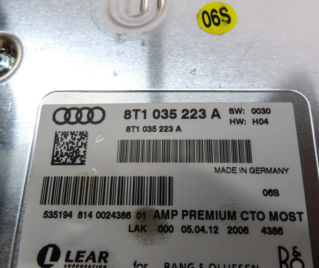 Thumbnail 4: 13-17 AUDI A4 S4 A5 S5 RS5 Q5 Q7 (B8 8K 8R 4M) BANG & OLUFSEN AUDIO AMP AMPLIFER