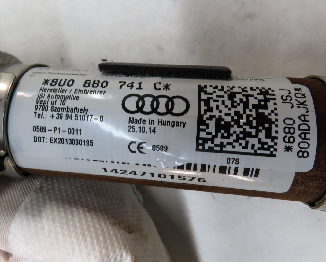 Thumbnail 5: 2015-2018 AUDI Q3 (8U) LEFT DRIVER SIDE CURTAIN AIRBAG AIR BAG SRS