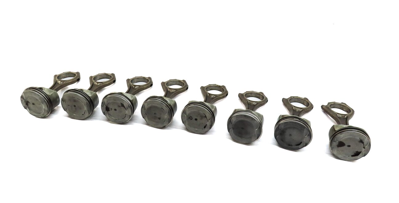 09-14 BMW 550i 750i X5 X6 (F01 F10 E70 E71) 4.4L N63 TURBO ENGINE PISTON SET 8