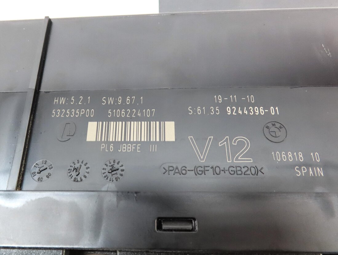 Thumbnail 3: 2010-2011 BMW 528i 535i 550i 535iGT 550iGT (F07 F10) MAIN BODY CONTROL MODULE