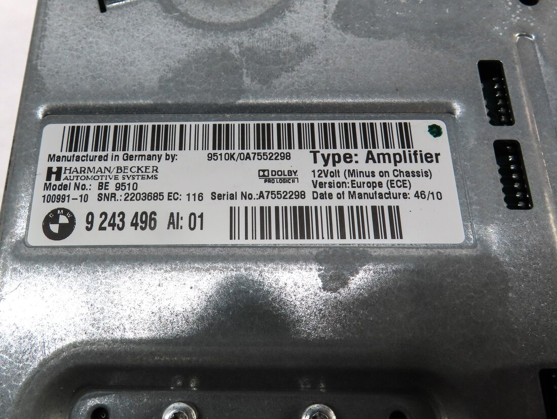 Thumbnail 5: 2011 BMW 5-SERIES & GT (F07 F10) HARMAN BECKER HiFi DSP AUDIO AMP AMPLIFIER