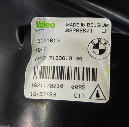 Thumbnail 5: 2010-2013 BMW 535iGT 550iGT (F07) FRONT LEFT DRIVER FOGLIGHT FOG LIGHT LAMP