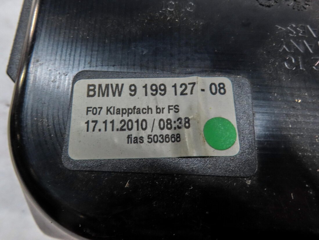Thumbnail 7: 2012 BMW 550iGT (F07) FRONT LEFT DRIVER DASHBOARD PULLOUT STORAGE BIN (BROWN)