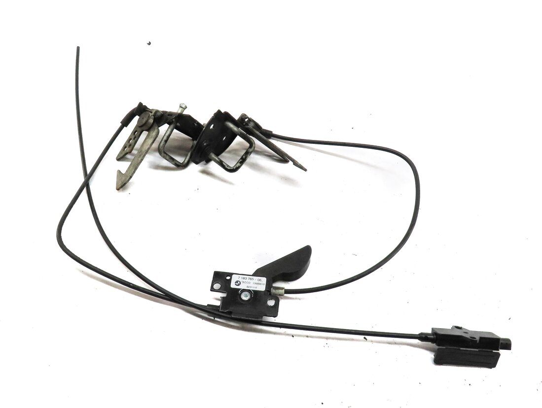 2012 BMW 550iGT (F07) HOOD SAFETY CATCH HOOK w/ STRIKERS & RELEASE LEVER & CABLE