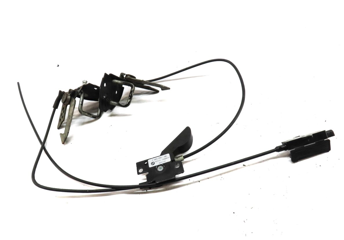 Thumbnail 2: 2012 BMW 550iGT (F07) HOOD SAFETY CATCH HOOK w/ STRIKERS & RELEASE LEVER & CABLE