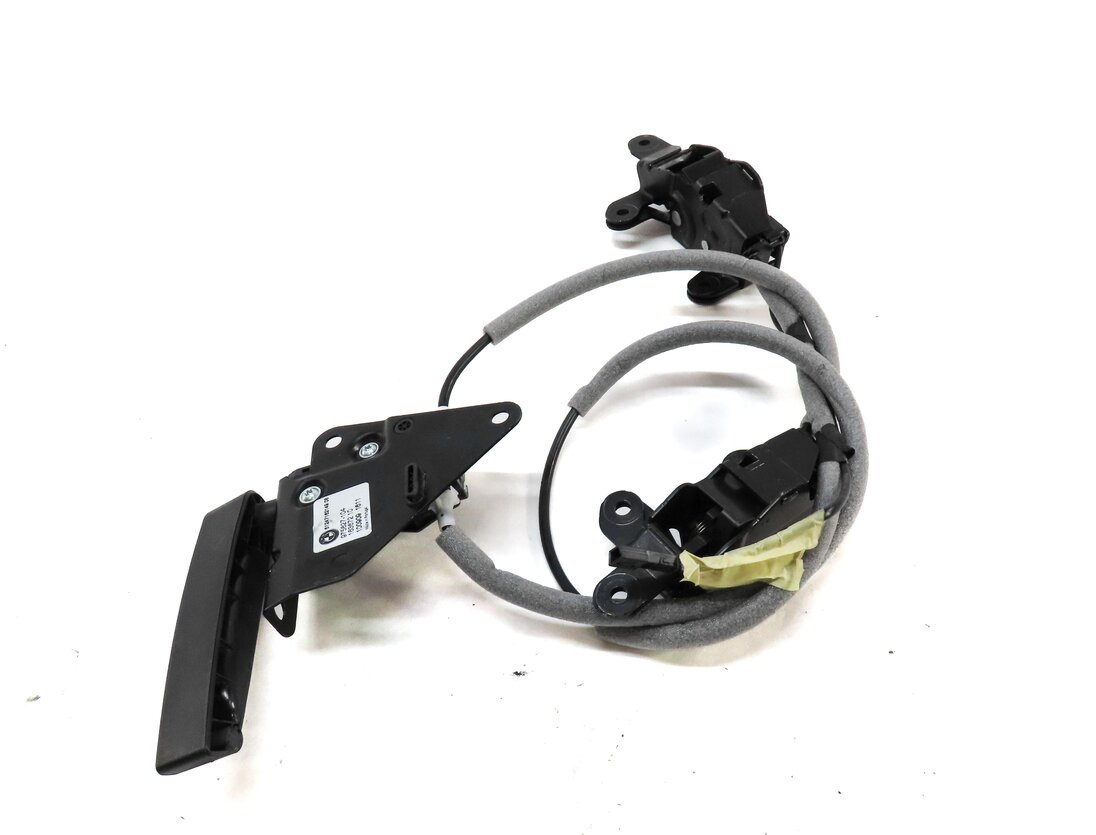 Thumbnail 3: 2011 BMW X5 (E70) REAR TRUNK RELEASE LEVER & LOWER LOCK LATCH SET 3 w/ CABLE