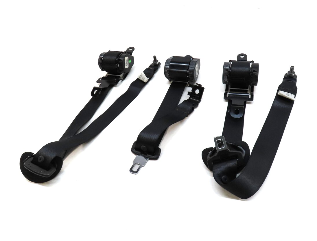Thumbnail 1: 2011 BMW X5 (E70) REAR 2ND ROW LEFT RIGHT CENTER SEATBELT RETRACTOR SET3 (BLACK)