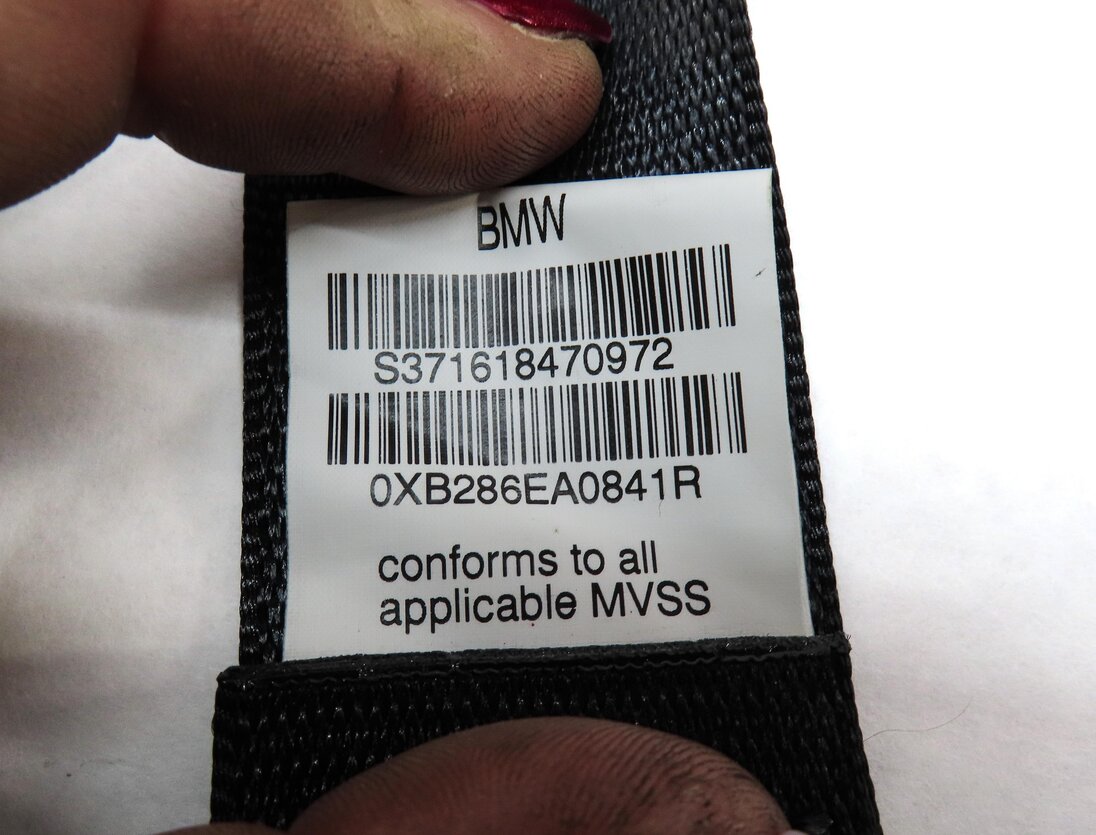 Thumbnail 9: 2011 BMW X5 (E70) REAR 2ND ROW LEFT RIGHT CENTER SEATBELT RETRACTOR SET3 (BLACK)