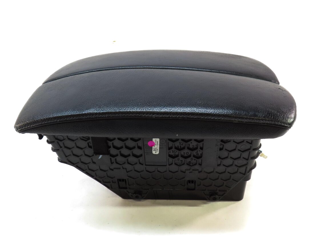 Thumbnail 3: 2010-2013 BMW X5 X5M E70 FRONT CENTER CONSOLE STORAGE BOX ARM REST BLACK LEATHER