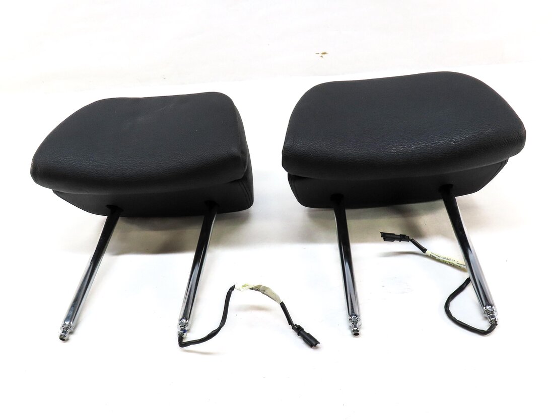 Thumbnail 2: 10-14 BMW X5 X6 (E70 E71) FRONT LEFT & RIGHT SEAT ACTIVE HEADREST SET (BLACK)